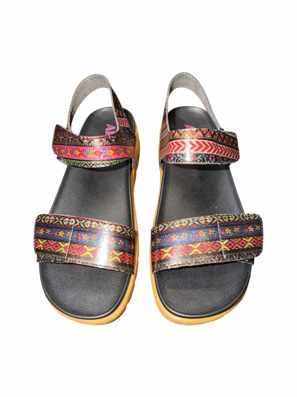 Alegria Mulit pattern Slip-On Sandal. NWOT. Size 38